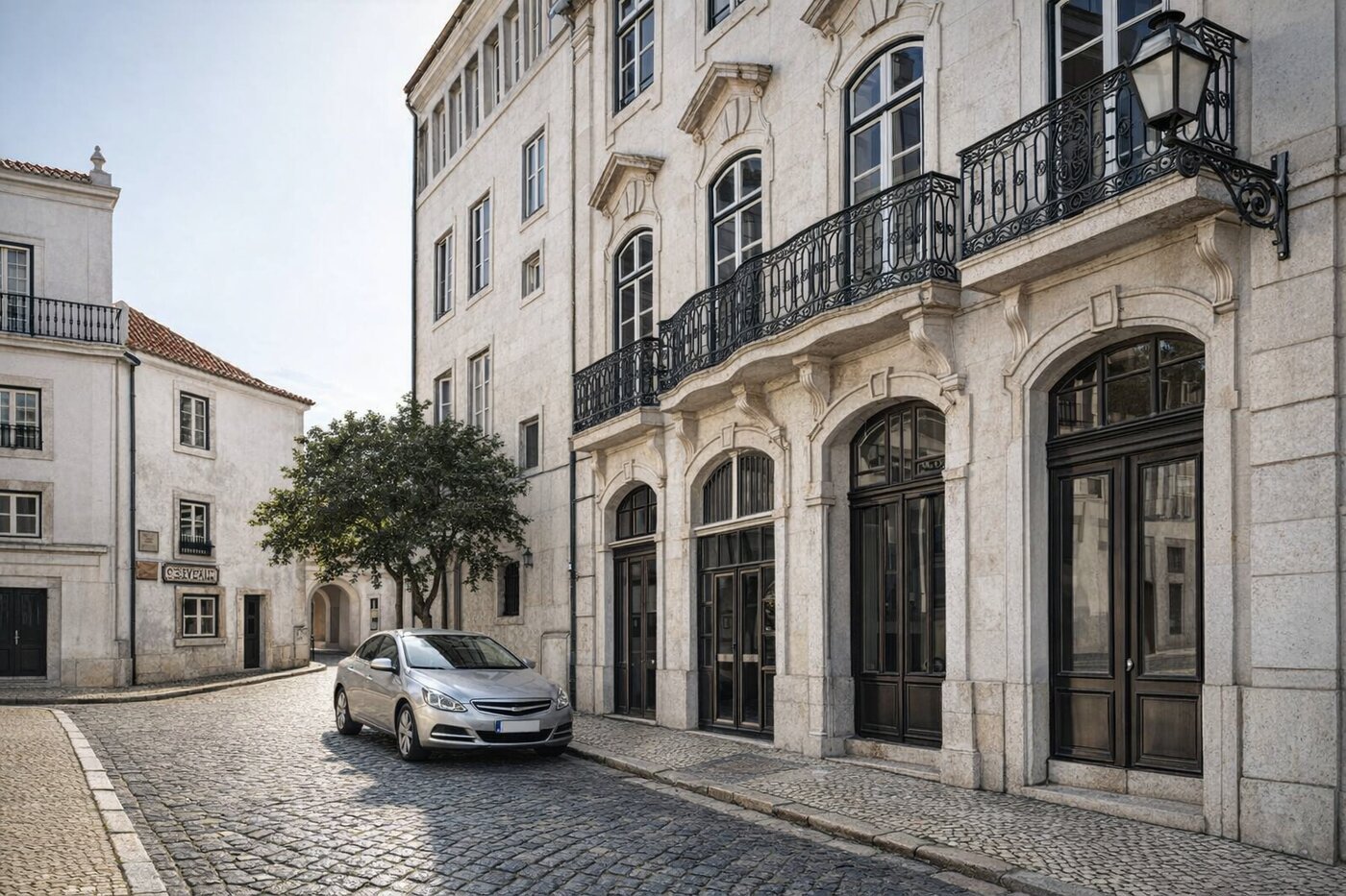 Straatbeeld — fotorealistische render