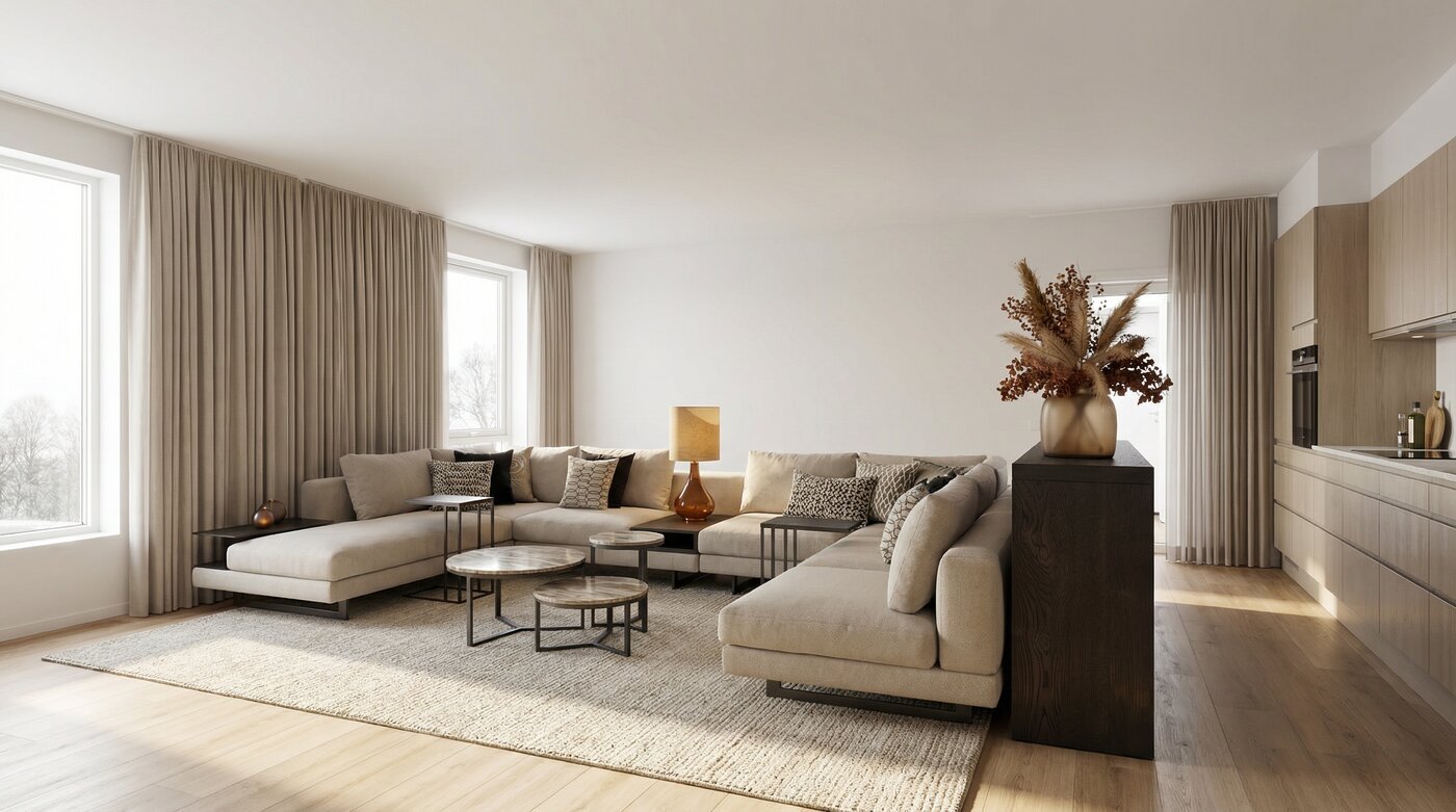 Woonkamer — digitaal gestyled